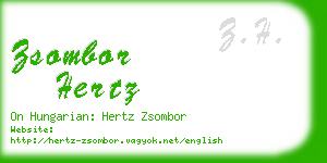 zsombor hertz business card